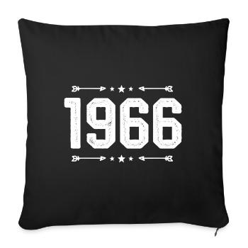 Millésime 1966 Millésime 59ème anniversaire 1966. - Coussin et housse de 45 x 45 cm - noir - Devant