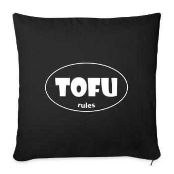 Tofu rules - Sofakissen mit Füllung 45 x 45 cm - Schwarz - Vorne