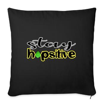 Restez houblon positif houblon malt bière motivation - Coussin et housse de 45 x 45 cm - noir - Devant