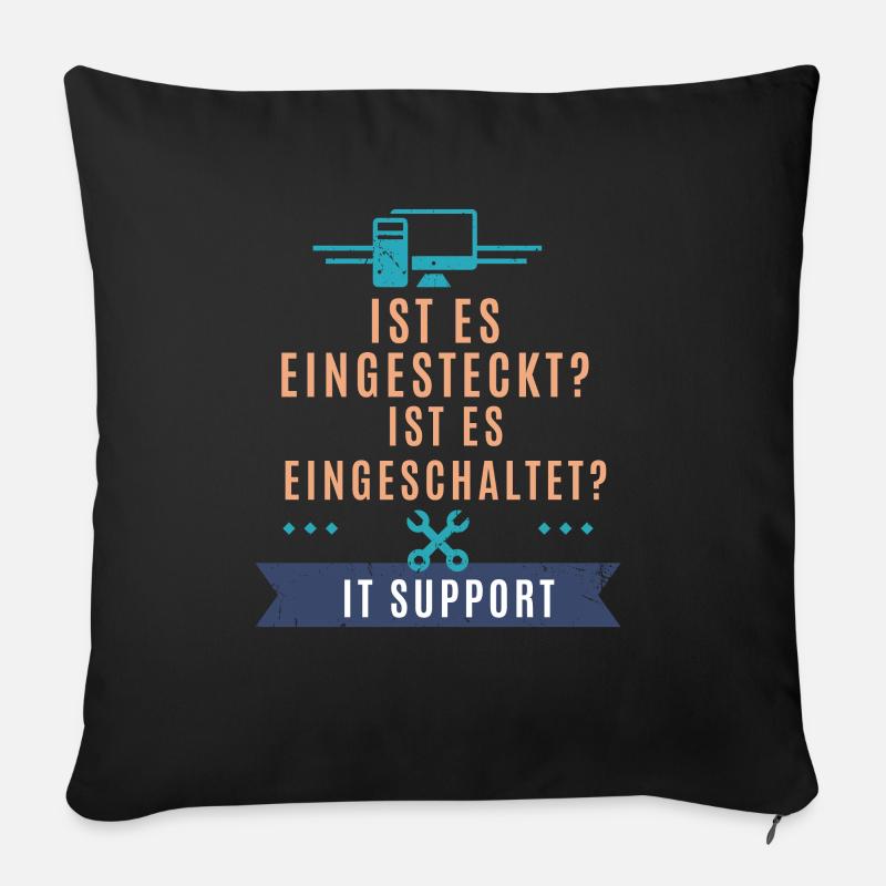 Pc Und Werkzeugsymbol - Tech Support - Sofakissen mit Füllung 45 x 45 cm - Schwarz