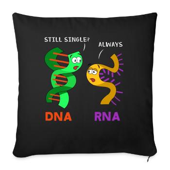 Rna strand and a dna strand - biology - Sofa pillow with filling 45cm x 45cm - black - Front