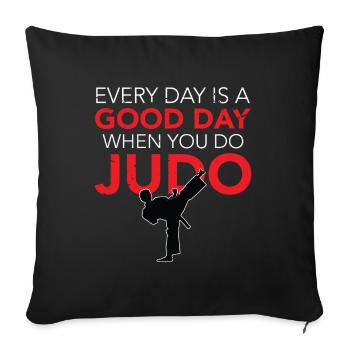 Judo fighter - judo - Sofa pillow with filling 45cm x 45cm - black - Front