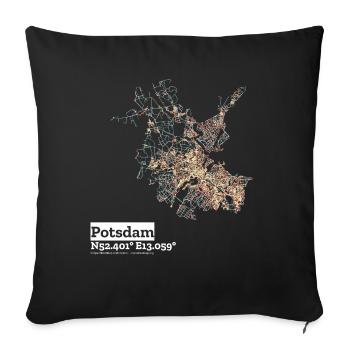 Potsdam Basic Pastels - Sofa pillow with filling 45cm x 45cm - black - Front