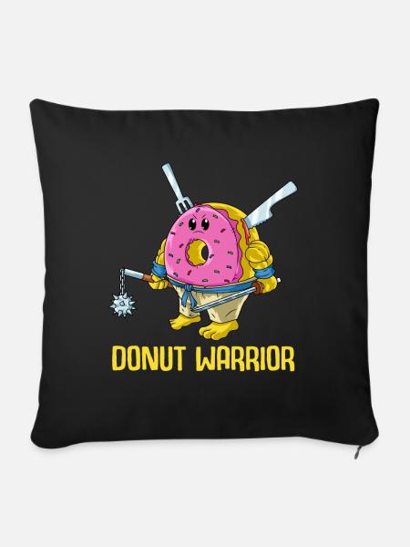 Donut Doughnut - Sofakissen mit Füllung 45 x 45 cm - Schwarz
