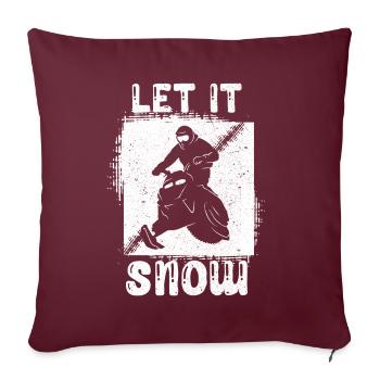 snowmobile - Sofa pillow with filling 45cm x 45cm - burgundy - Front