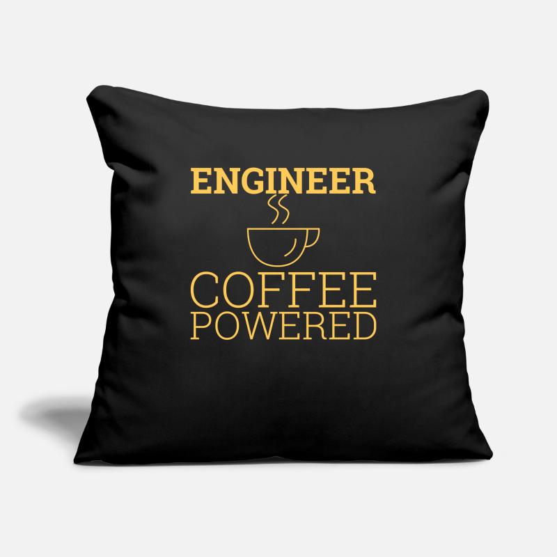 "Engineer Coffee Powered" | Engineer Sofa pillow with filling 45cm x 45cm