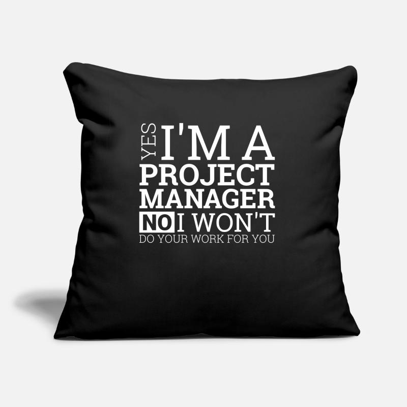 "Project Manager Work" | "Project Manager" Sofakissen mit Füllung 45 x 45 cm