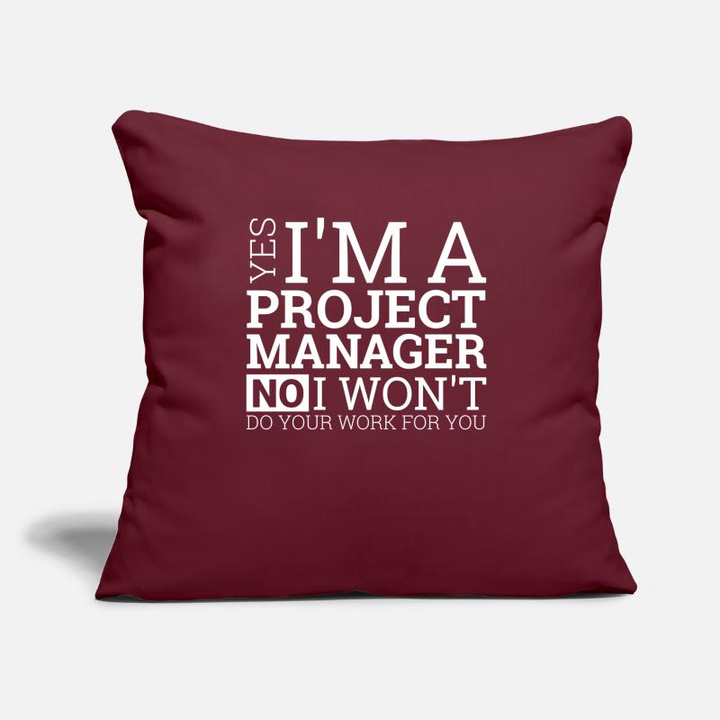 « Project Manager Work » | « Project Manager » Coussin et housse de 45 x 45 cm