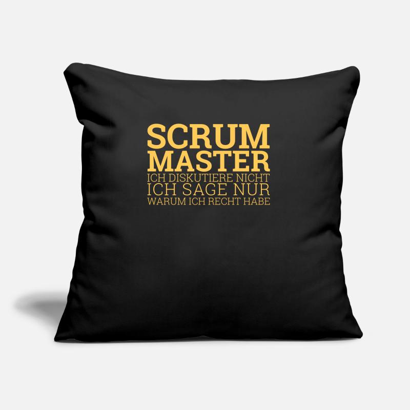 "Scrum Master Discuss | " Scrum Master"" Sofa pillow with filling 45cm x 45cm