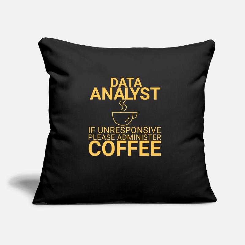 "Data Analyst Coffee | Data Scientist" Sofakissen mit Füllung 45 x 45 cm