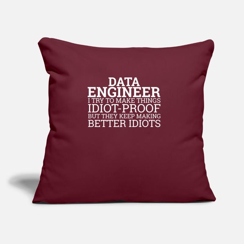 "Data Engineer Idiot | Data Scientist" Sofakissen mit Füllung 45 x 45 cm