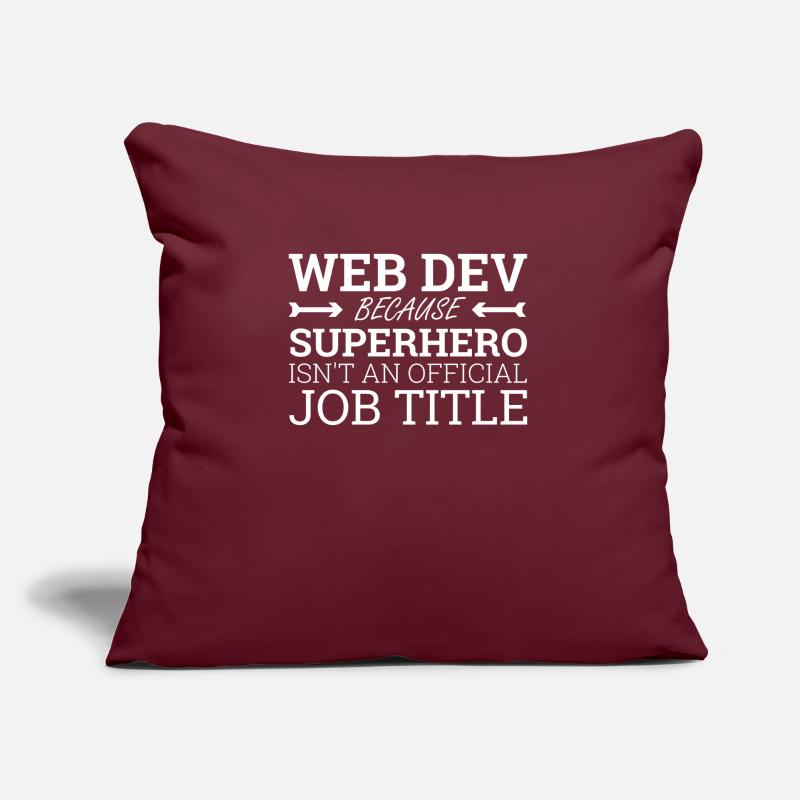 "Web Developer Superhero | Web Developer" Sofa pillow with filling 45cm x 45cm