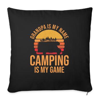 Wohnwagen Wohnmobil Caravan Camper - Sofakissen mit Füllung 45 x 45 cm - Schwarz - Vorne