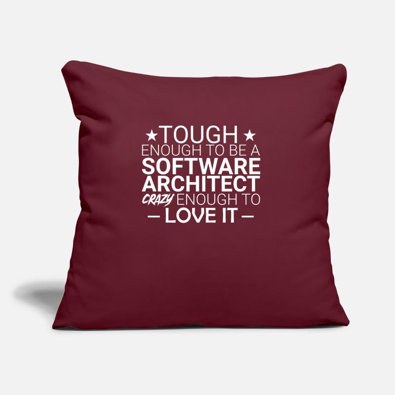 "Software Architect Crazy | Software Architektur" Sofakissen mit Füllung 45 x 45 cm