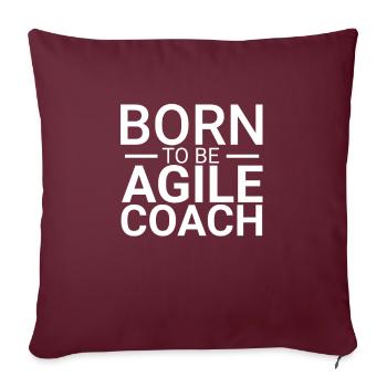 « Coach Agile Né | Agile » - Coussin et housse de 45 x 45 cm - bordeaux - Devant