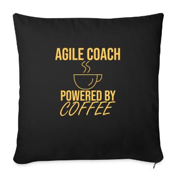 « Agile Coach Coffee | Agile » - Coussin et housse de 45 x 45 cm - noir - Devant