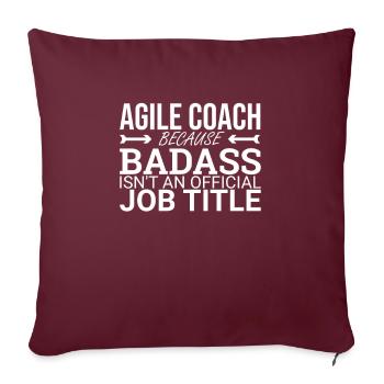 « Coach Agile Badass | Agile » - Coussin et housse de 45 x 45 cm - bordeaux - Devant