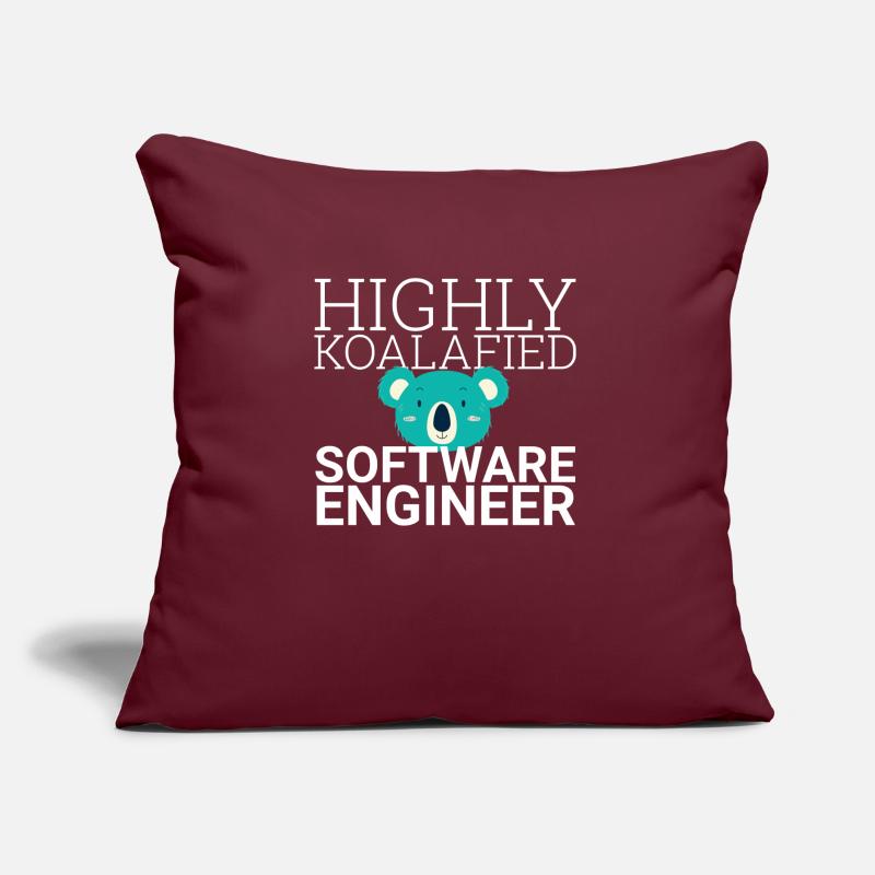 "Software Engineer Koalafied | Programming" Sofa pillow with filling 45cm x 45cm