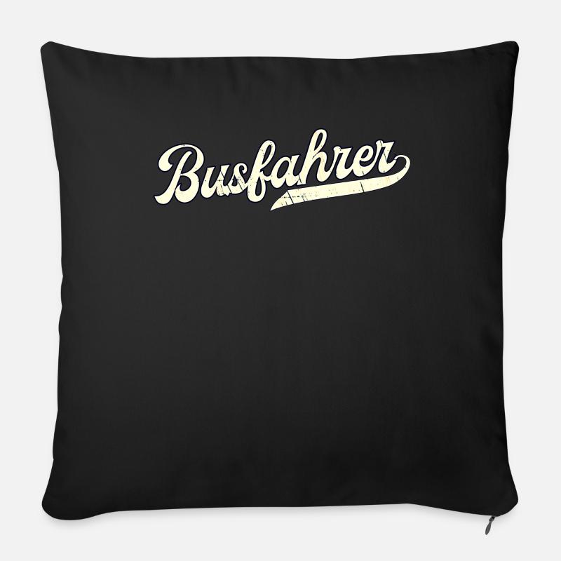 Busfahrer - Sofakissen mit Füllung 45 x 45 cm - Schwarz