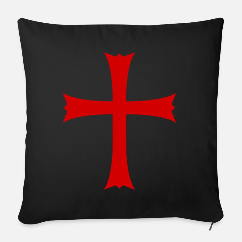 Jerusalem kreuz Jerusalemkreuz - Sofakissen mit Füllung 45 x 45 cm - Schwarz