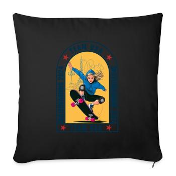 USA Sport Team Skateboarding 2024 Gear - Sofa pillow with filling 45cm x 45cm - black - Front