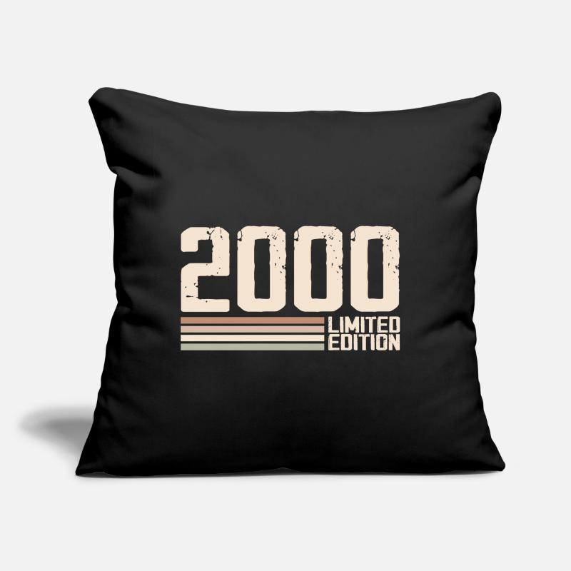 2000 Millésime 2000 Anniversaire 2000 Rétro 2000 Coussin et housse de 45 x 45 cm