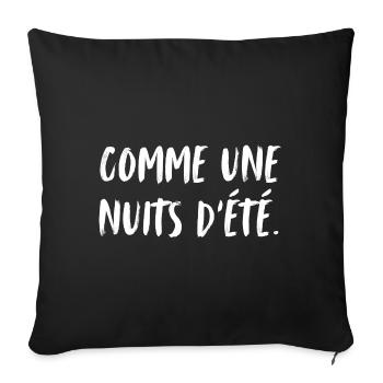 comme une nuit d'été. Wie Eine Sommernacht. - Sofakissen mit Füllung 45 x 45 cm - Schwarz - Vorne