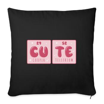 Sweet Copper Tellerium Cute Chemistry Chemist Flirt - Sofa pillow with filling 45cm x 45cm - black - Front