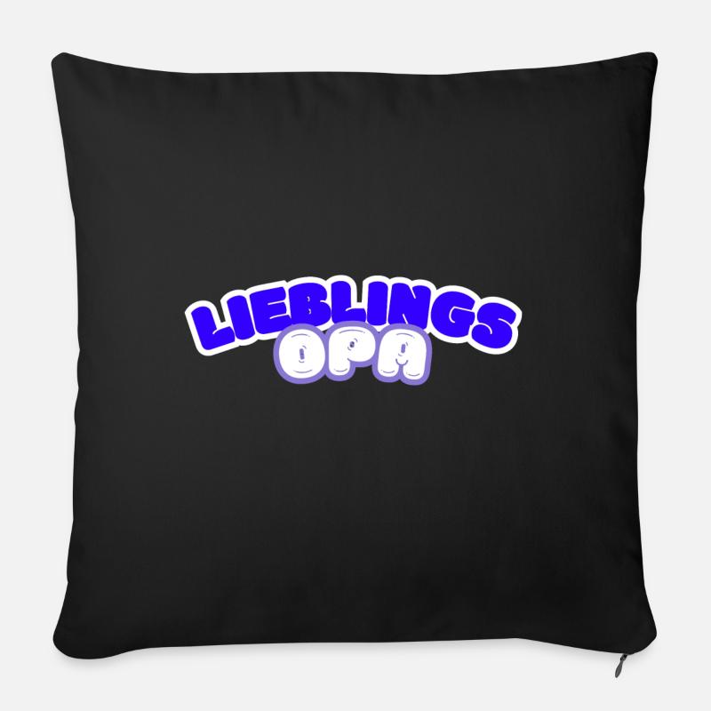 Lieblings Opa - Geschenk - Idee - Geburtstag - Sofakissen mit Füllung 45 x 45 cm - Schwarz