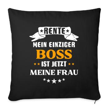 RENTE - Sofakissen mit Füllung 45 x 45 cm - Schwarz - Vorne