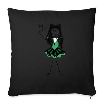 Anne Boleyn from Six the Musical - Sofa pillow with filling 45cm x 45cm - black - Front