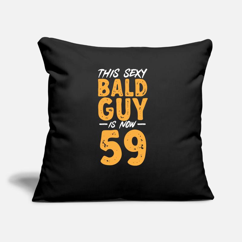 Bald Head Baldness Beard Bald Head Sofa pillow with filling 45cm x 45cm