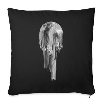 melting moon scoop of smudge cream - Sofa pillow with filling 45cm x 45cm - black - Front