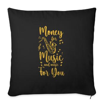 Busker Art Donation Band - Sofa pillow with filling 45cm x 45cm - black - Front
