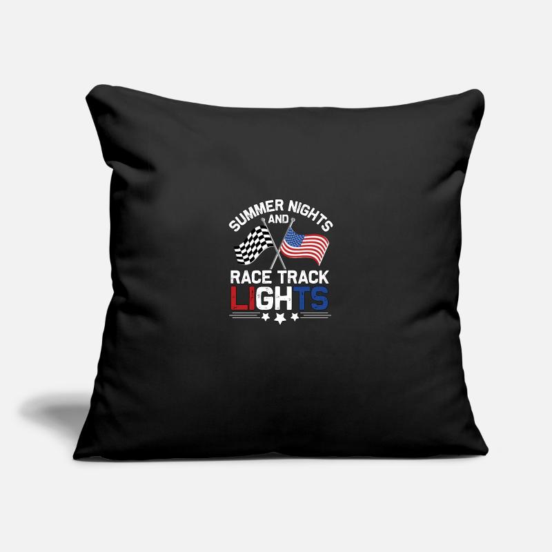 Nuits d’été et lumières de piste de course Simulateur de course Coussin et housse de 45 x 45 cm