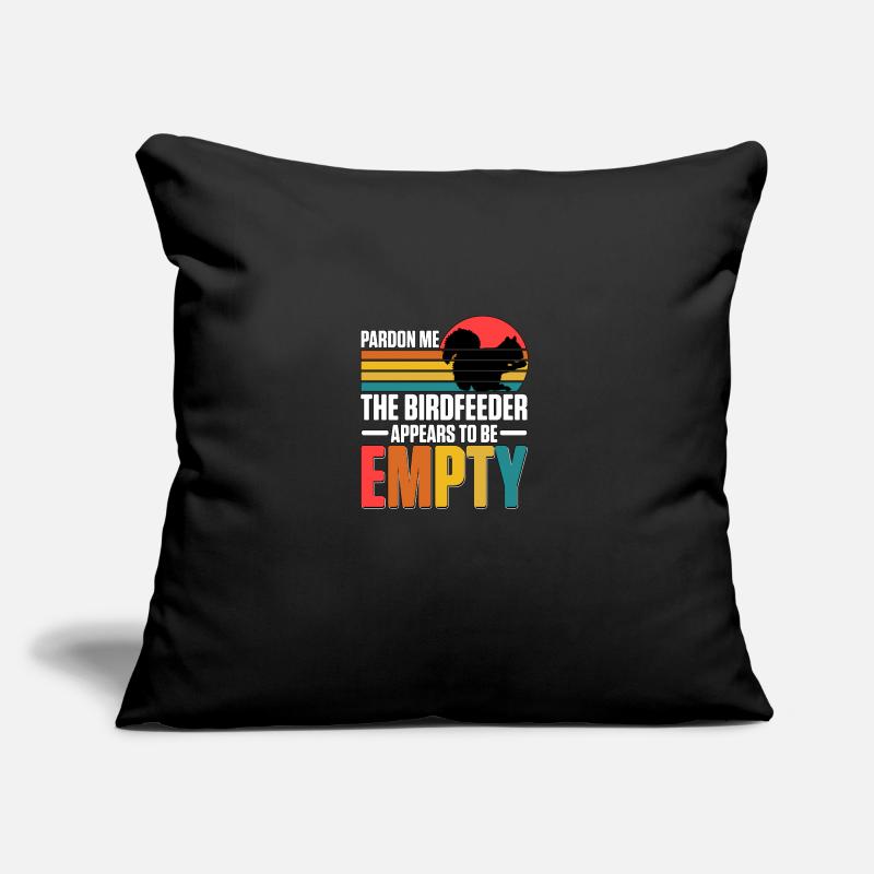 Pardon Me Squirrel Birdfeeder Empty Eichhörnchen Sofa pillow with filling 45cm x 45cm