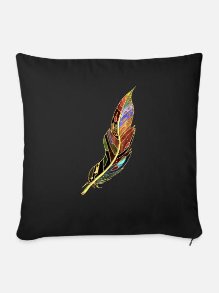 Plume - Coussin et housse de 45 x 45 cm - noir
