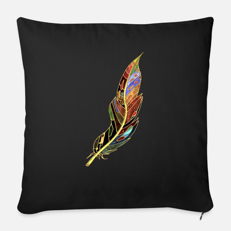 Feder - Sofakissen mit Füllung 45 x 45 cm - Schwarz
