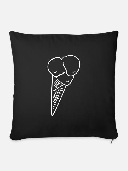 Waffeleis - Sofakissen mit Füllung 45 x 45 cm - Schwarz