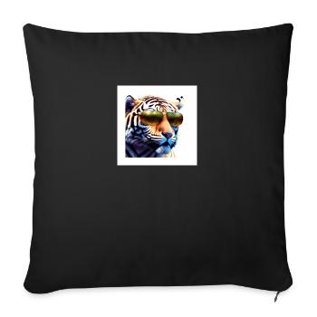 Tiger Wow - Sofakissen mit Füllung 45 x 45 cm - Schwarz - Vorne
