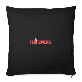 Flirt Dwarf Dwarf Costume Dwarf Costume - Sofa pillow with filling 45cm x 45cm - black - Front