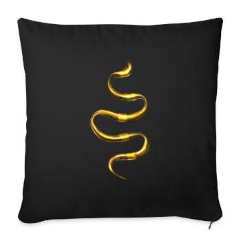 Golden Snake Jewelry - Sofa pillow with filling 45cm x 45cm - black - Front