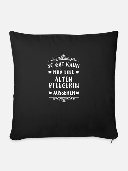 Altenpflegerin - Sofakissen mit Füllung 45 x 45 cm - Schwarz