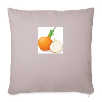 Zwiebel - Sofakissen mit Füllung 45 x 45 cm - helles Taupe - Vorne