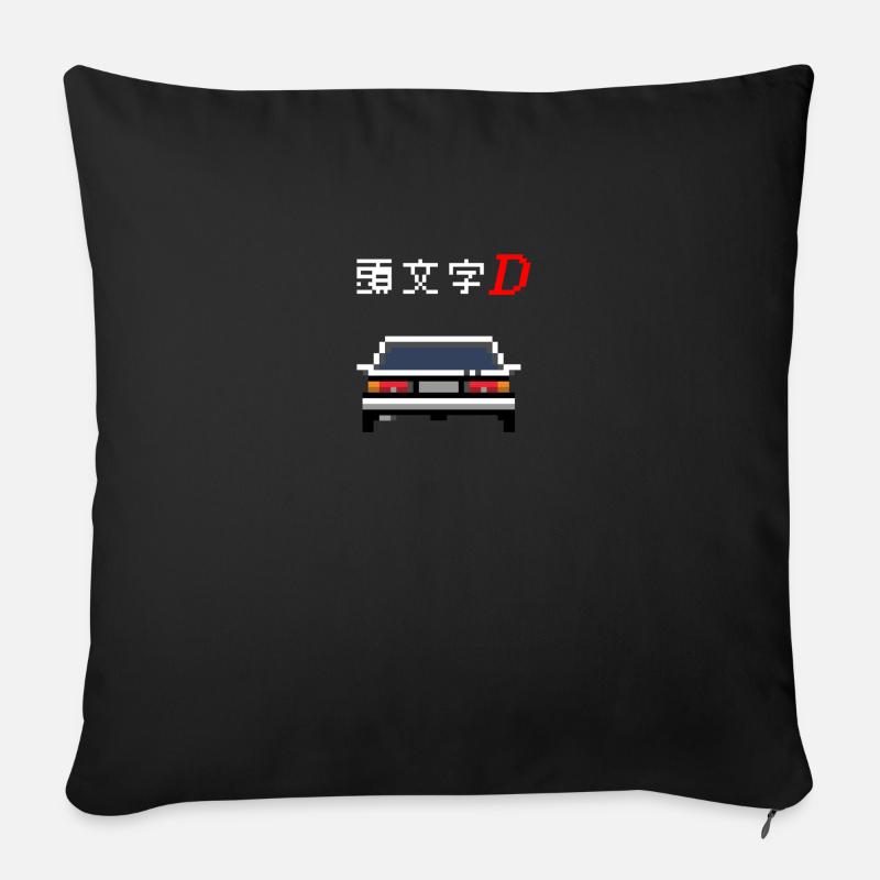 Initial D - Trueno - Sofa pillow with filling 45cm x 45cm - black