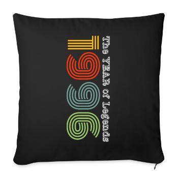 Millésime 1996 - Coussin et housse de 45 x 45 cm - noir - Devant