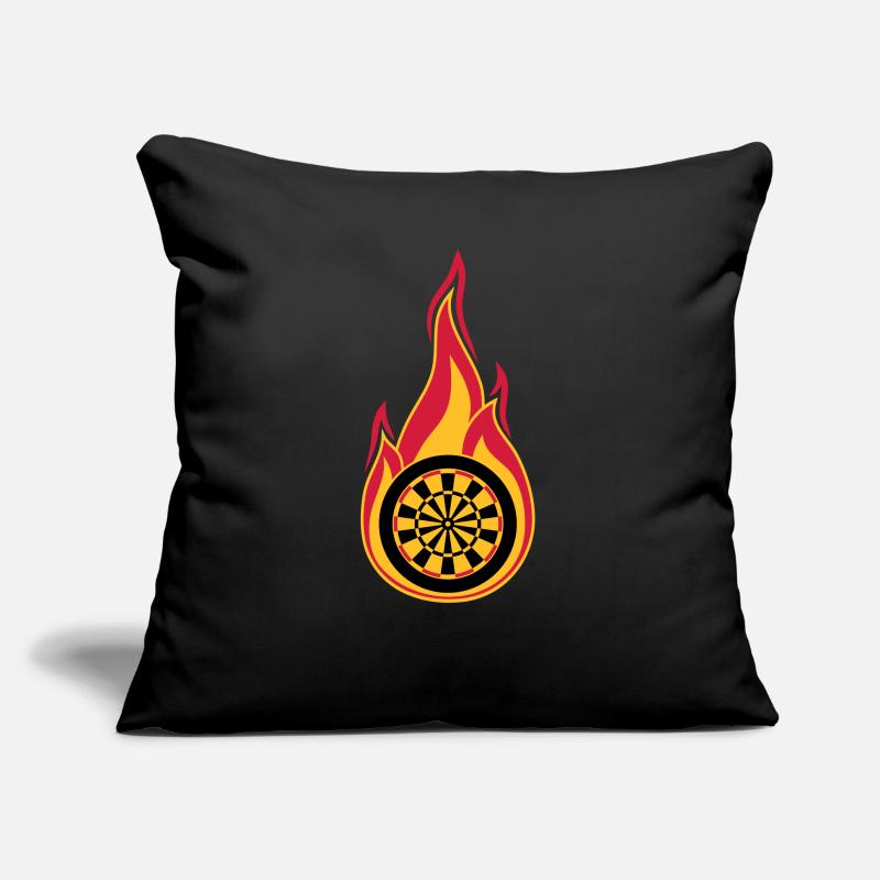 fire target burn flames hot association log Sofa pillow with filling 45cm x 45cm