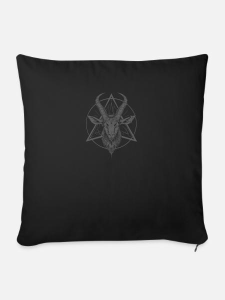 Ziege Baphomet - Sofakissen mit Füllung 45 x 45 cm - Schwarz