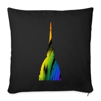 Turiner Stolz - Sofakissen mit Füllung 45 x 45 cm - Schwarz - Vorne