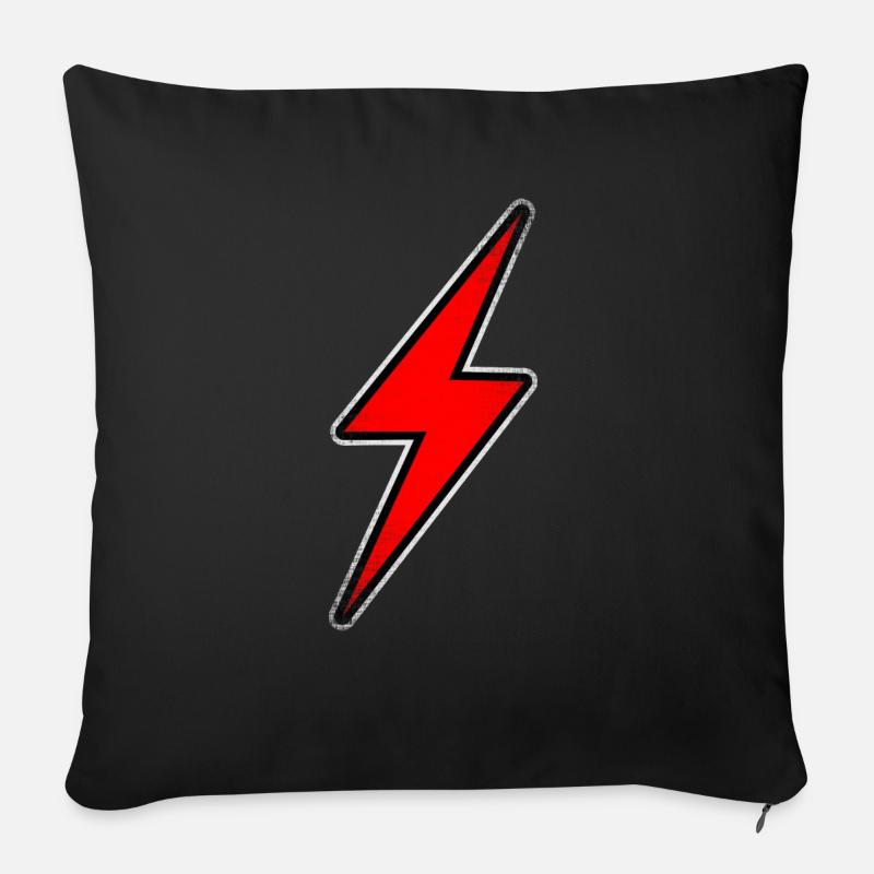 Elektroauto Blitz rot - Sofakissen mit Füllung 45 x 45 cm - Schwarz